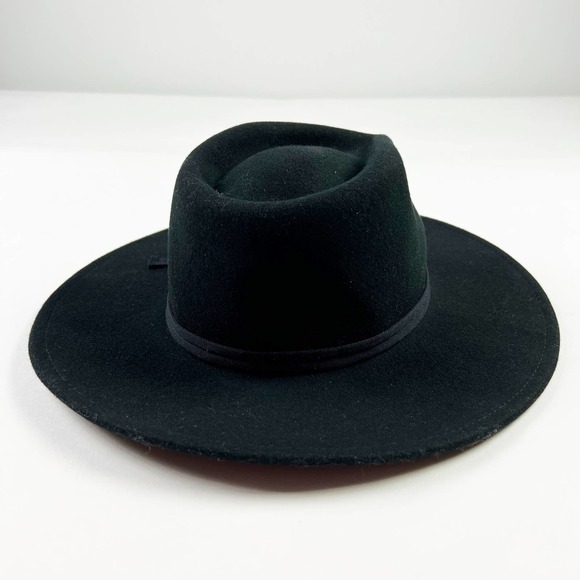 New Brixton black felt wool Unisex Cowboy Cohen Hat Size XS - Picture 3 of 7